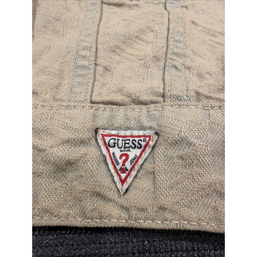 NWOT Guess Cropped Denim Jacket Embossed G Logo Size Medium Button - Picture 4 of 11